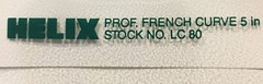 Vintage Helix Professional 5″ French Curve Tool Plastic #LC80