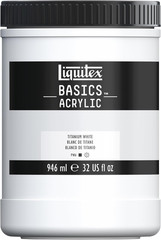 BASICS Acrylic Paint, 946ml (32-oz) Jar, Titanium White