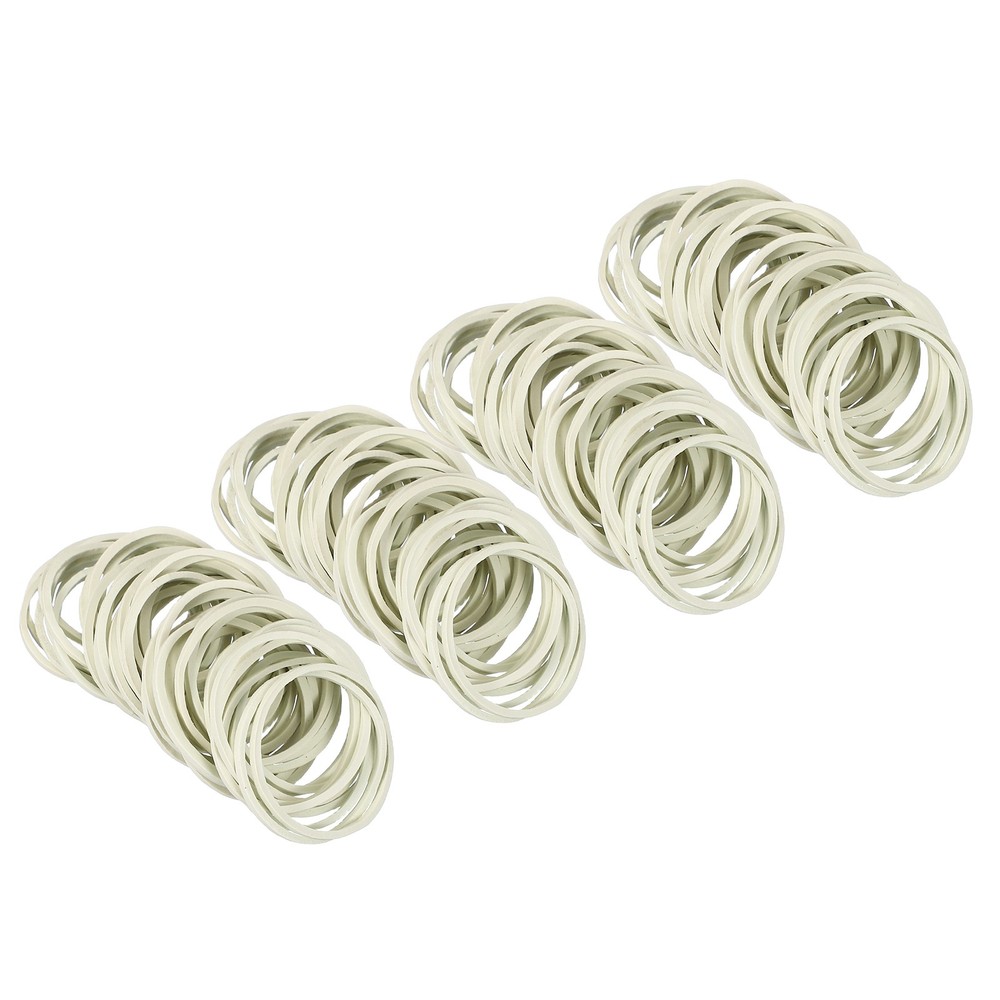 1.6″ x 3/50″ 500 Pcs White Elastics Rubber Bands for Office File Folder
