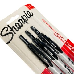 Sharpie Retractable Permanent Precision Marker 3 Pack Ultra Fine Point Black