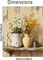 askkqtx Vintage Flowers Paint by Numbers Kit 16×20 inches, Flowers- MT22410