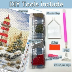 AMORARS Lighthouse Diamond Painting Kit for Adults – Art Multicolour
