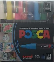 uni POSCA PC-3M Water-Based Paint Markers, Reversible Fine Tip, 0.9-1.3 mm, Asso