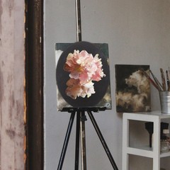 1Pc Blank Black Painting Canvas Panel with Sturdy Wooden Frame for Artistic Use