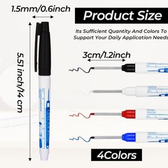 8 PCS Long Nose marker Long Head Deep Hole Marker Pens 30 mm Felt Tip Colorful