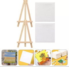 2 Sets Canvas Mini Easel Stand Decorative Child Student Manual Delicate