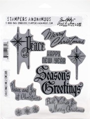 Stampers Anonymous CLING RBBR STAMP SET CMAS #2, Christmastime #2