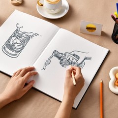 Hardcover Sketch Book 9x12in 46 Sheets 92 Pages 160GSM Drawing Paper Pad USA New
