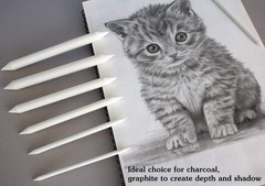 N NOROCME 12 PCS Blending Stumps and Tortillions Paper Art 13 Pcs, Grey