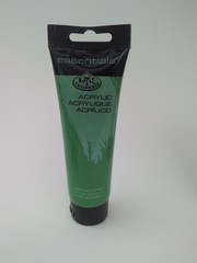 Lot Of 6 New Acrylic Paints 4oz Tubs (Aqua, Green, Dark Green, Brown, Red, Pink)