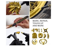 2 SETS Liquid Gold Marker Paint Pens Outline/Fill Paper Wood Metal Glass Plastic