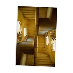 Surrealist Stairways Architecture Canvas Wall 24″L x 16″W – Brown Wrapped Canvas