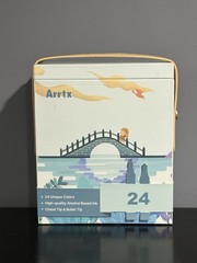 Arrtx Alcohol Markers, 24 Blue Colors Drawing Markers with Fine & Chisel Tips