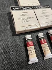 Lot of 9 TUBES GRUMBACHER ROSE MADDER PR83 PIGMENT ARTISTS WATERCOLOR PAINT