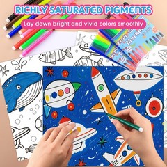 160 PCS Fruit Scented Washable Coloring Markers 5.2 Inch 10 Colors Art