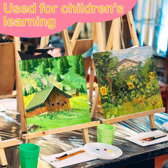 32-Pack 3×3 Inch Mini Canvas Boards for Oil, Acrylic, and Watercolor Painting