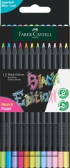 Faber Castell Black Edition Colored Pencils 12 Count Pastel Neon Eco Friendly