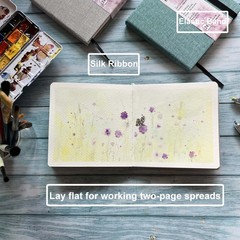 Square Watercolor Sketchbook 140 LB 100% Cotton Cold Press 24 Sheets 6×6 Inch