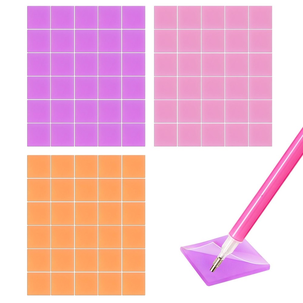 90PCS Diamond Art Wax Refills Kit, DIY Glue Clay Putty for pink