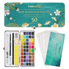 TAVOLOZZA Watercolor Paint Set, 50 Vivid 1 Ounce (Pack of 1), 50 colors