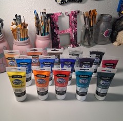 Lot of 15 Brand New DecoArt Acrylic Paint Tubes 2.5 oz Different Colors