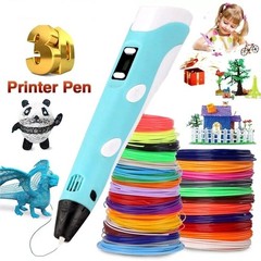 3D Printing Pen Set Doodle Printer Drawing 12 Colours PLA Filament Gift For Kids