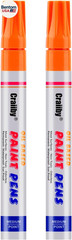 Orange Paint Markers, 2 Pack Oil-Based Waterproof Quick Dry Permanent Paint Pen