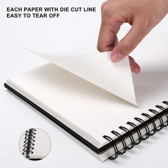 8.5x11inches Hardbound Sketch Book, Spiral Bound Sketch Pad, 80-Sheets 90gsm