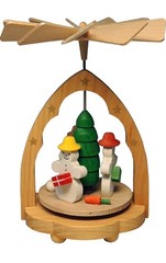 1729 – Richard Glaesser Mini Pyramid – Snowman – 4.5″H x 3″W x 3″D