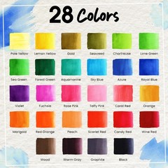 Watercolor Brush Pens For Lettering Coloring Calligraphy Set Of 28 Watercolor Pe