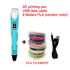 USB 3D Printing Pen DIY Drawing 9M PLA Filament Three-Dimensional Graffiti Toys