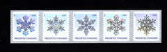 2013 Choice of Christmas Snowflakes US MNH Coil Stamps, Non-denominated Presort