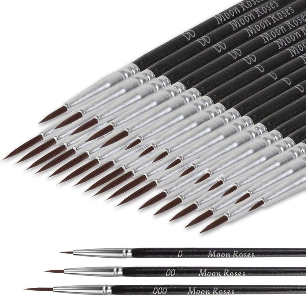 Best Model Miniature Paint Brushes Small Detail Art Paint Brush with Set 30 Pcs