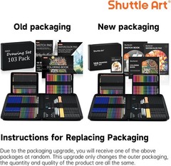 Shuttle Art 103 PCS Drawing Kit, 1 Count (Pack of 103), Multicolor