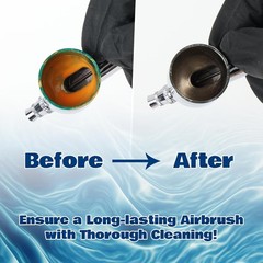 Airbrush Cleaner Kit 19.78 fl oz – with Nozzle Cleaner & Cleaning Brushes, Ai…