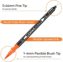 Multicolor 72-Piece Dual-Tip Brush Marker Set – Ideal for Coloring & Crafting
