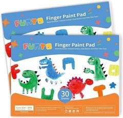 Fun & Engaging Finger Paint Pads for Kids – 2-Pack, 12″x16″, Non-Absorbent