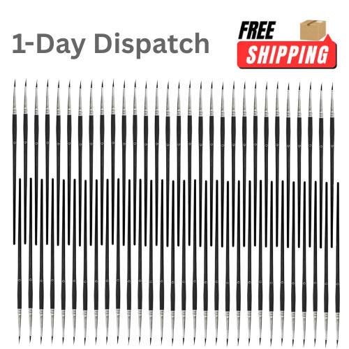 60-Piece Small Paint Brushes Set #0 Fine Detail Mini Brushes for Crafts & Art