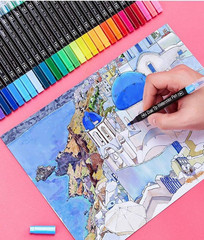 Dual Tip Markers for Kids, Washable Markers Set, Art Marker with Stand Portable