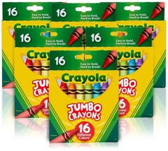 Crayola Jumbo Crayons Bulk 6 Sets Of 16 Large Crayons For School Supplies Gifts