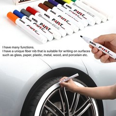 X-BULL Paint Marker Pen 12PCS Waterproof Permanent for Car Tyre Tire Tread Pen