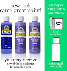 Gloss Acrylic Paint in Assorted Colors (8 Oz), 20409 Gloss Black