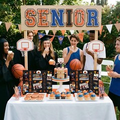 3 Set Basketball Senior Night Gifts Senior 2026 Photo Display Board 24″ X 16″ Tr
