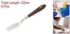 5pcs Painting Palette Knife 2.72 x 0.51 Inch Stainless Steel with Plastic Handle