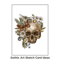 🕷️Gothic Sketch Cards – Blank Trading Cards 2.5x 3.5 – 32pt Thick – 5 Cards🕷️