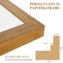 Floater Frame Solid Walnut 2 Pack 12×16 Inch 0.6” Deep Wall Art Frame