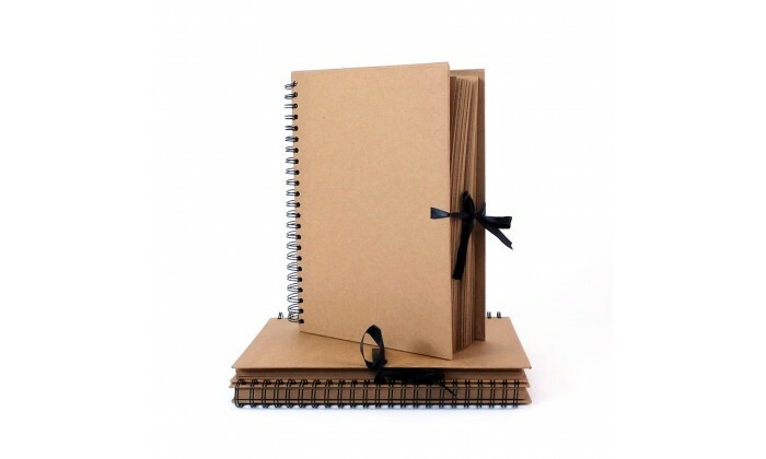 Seawhite of Brighton Kraft Brown Paper Wire Bound Sketch Book Scrapbook A3