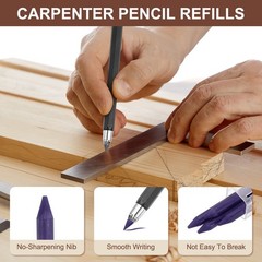 8Pcs 5.6mm 2B Carpenter Pencil Refill, Solid Dry Pencil Refill, Purple