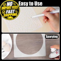16 Pcs Polka Dot Styles Stencils, 15 cm x 15 (5.91 in x 5.91 in), White