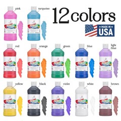 16 Fl Oz (Pack of 12), Red, Orange, Green, Blue, Yellow, Black, Violet,…